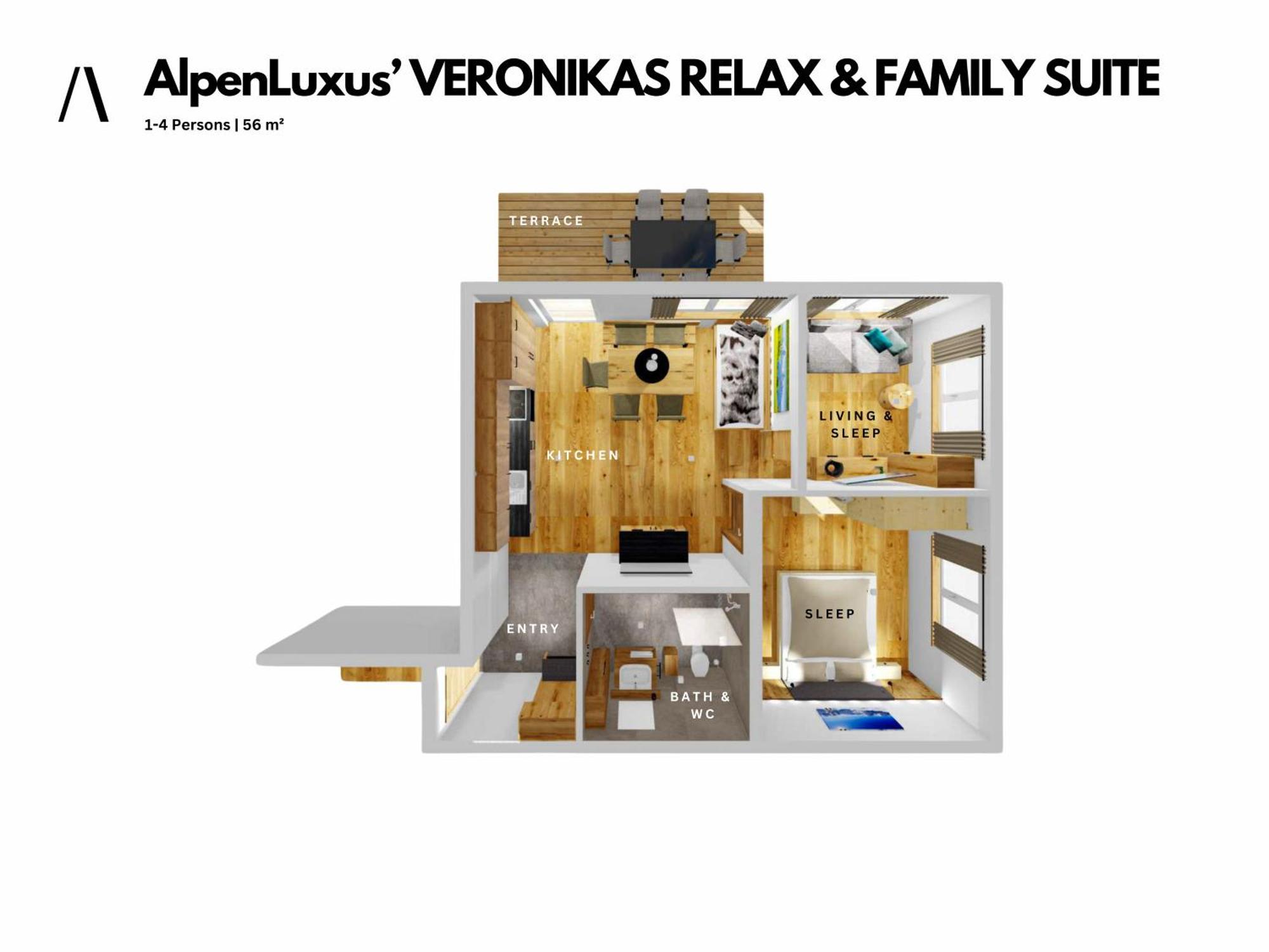 Veronikas Relax & Family Suite - Sun Terrace And Car Park By Alpenluxus Appartements Fügen Buitenkant foto